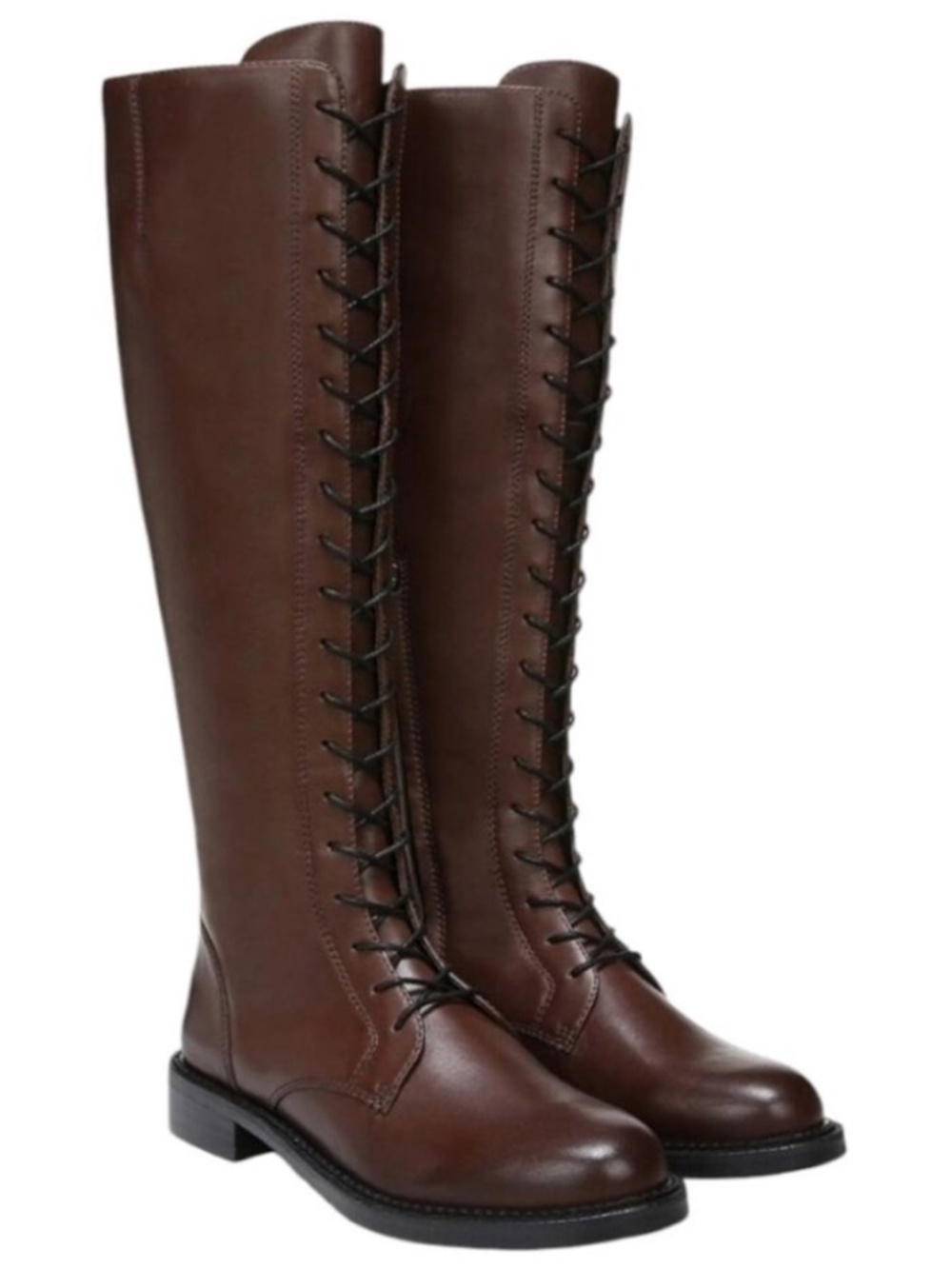 Sam Edelman | Women’s Nance Lace Up Tall Brown Leather Boots Size 8.5 NWOB